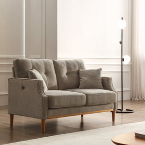 English Elm Living Space Button Tufted Loveseat Waterproof Polyester Upholstery with Usb Port W82057379