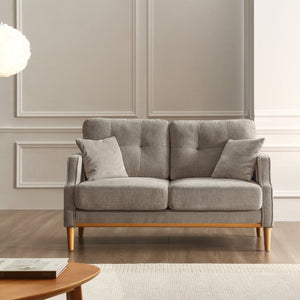 English Elm Living Space Button Tufted Loveseat Waterproof Polyester Upholstery with Usb Port W82057379
