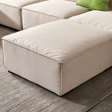 English Elm Modular U Shape Sectional Fabric Sofa (Beige)