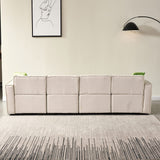 English Elm Modular U Shape Sectional Fabric Sofa (Beige)