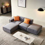 English Elm Modular Sectional Fabric Sofa (Grey)