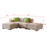 English Elm Modular Sectional Fabric Sofa (Beige)