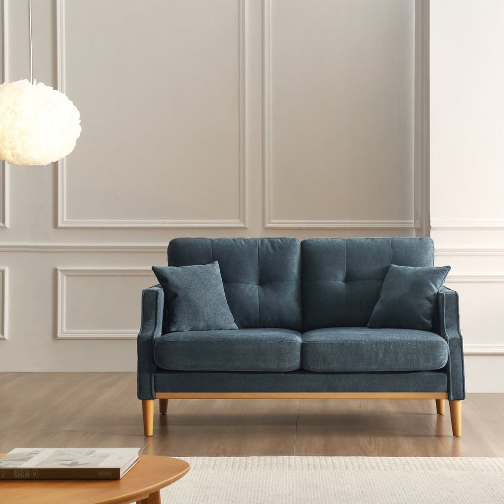 English Elm Living Space Button Tufted Loveseat Waterproof Polyester Usb Charging Contemporary Sofa W82057380