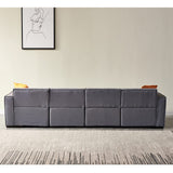 English Elm Modular U Shape Sectional Fabric Sofa (Grey)