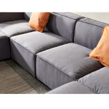 English Elm Modular U Shape Sectional Fabric Sofa (Grey)