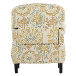 English Elm Accent Chair Mid Century Modern Woven Fabric Birch Legs Ergonomic Living Room Seat W68041398