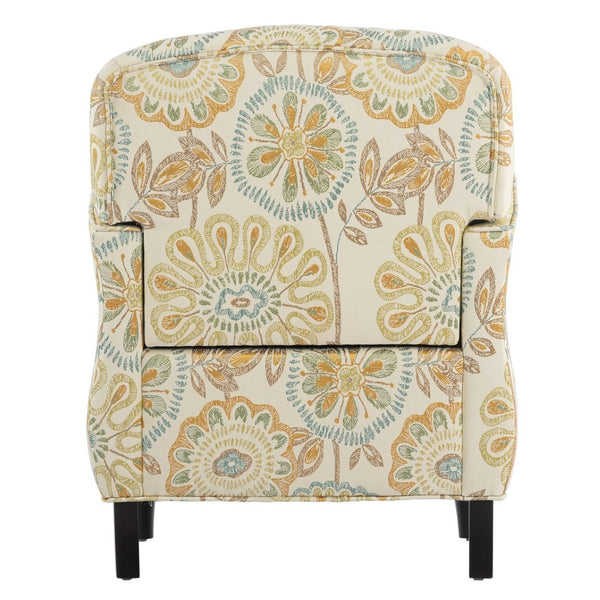 English Elm Accent Chair Mid Century Modern Woven Fabric Birch Legs Ergonomic Living Room Seat W68041398