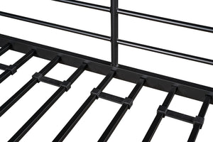 English Elm Twin-size Loft Bed with Built-In Table & Shelves, Heavy-Duty Metal, Noise-Reducing EVA, Safe Guardrail W42752472