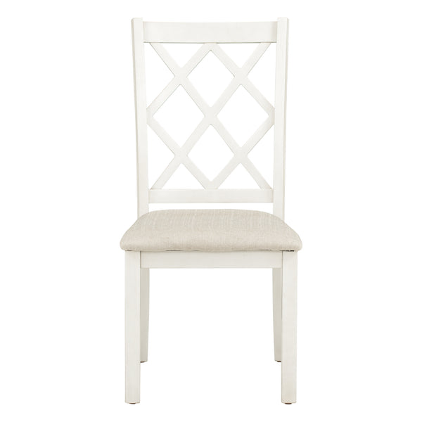 English Elm TOPMAX Mid-Century 5-Piece Round Dining Set for 4 with Upholstered Cross-Back Chairs, Durable Design Walnut N717S000226D