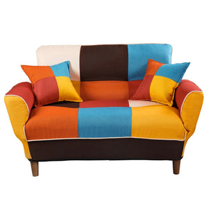 English Elm Small Space Colorful Sleeper Sofa, Solid Wood Legs