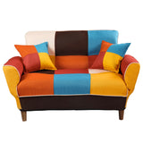 Hearth and Haven Sleeper Sofa with Solid Wood Legs, Colorful