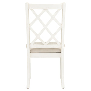 English Elm TOPMAX Mid-Century 5-Piece Round Dining Set for 4 with Upholstered Cross-Back Chairs, Durable Design Walnut N717S000226D