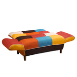 Hearth and Haven Sleeper Sofa with Solid Wood Legs, Colorful
