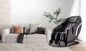 English Elm Massage Recliner Sl Track Full Body Airbag Zero Gravity Chair with Bluetooth Speaker W73063480