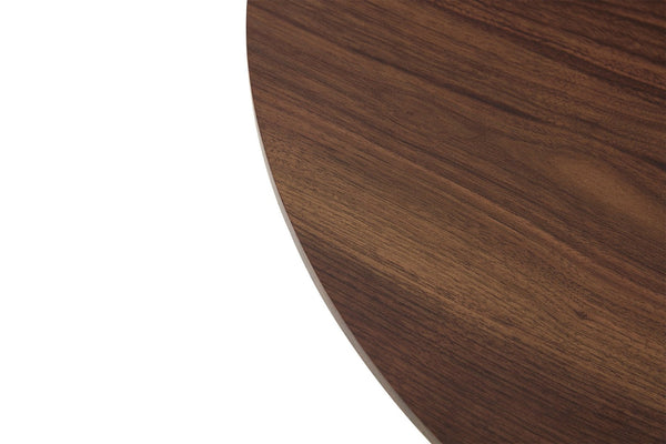 English Elm Tulip Round Pedestal Dining Table Marble Veneer Top Gold Base Mid-century Modern W370P190381