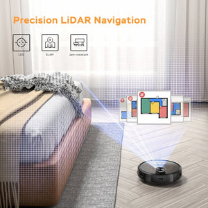English Elm Geek Smart Slim Robot Vacuum with App Control Auto Charging and 1800pa Suction Power W100263725