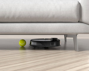 English Elm Geek Smart Slim Robot Vacuum with App Control Auto Charging and 1800pa Suction Power W100263725