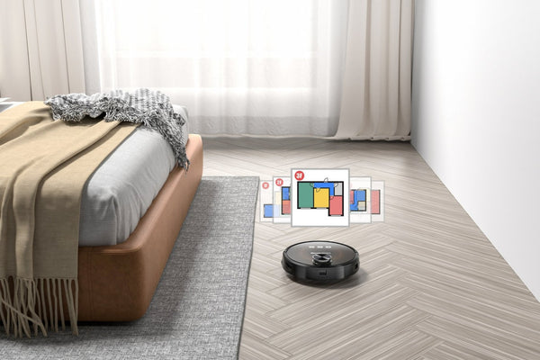 English Elm Geek Smart Slim Robot Vacuum with App Control Auto Charging and 1800pa Suction Power W100263725