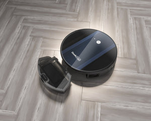 English Elm Geek Smart Slim Robot Vacuum with App Control Auto Charging and 1800pa Suction Power W100263726