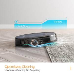 English Elm Geek Smart Slim Robot Vacuum with App Control Auto Charging and 1800pa Suction Power W100263726