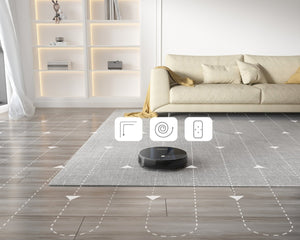 English Elm Geek Smart Slim Robot Vacuum with App Control Auto Charging and 1800pa Suction Power W100263726