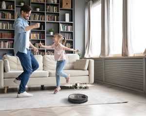 English Elm Geek Smart Slim Robot Vacuum with App Control Auto Charging and 1800pa Suction Power W100263725