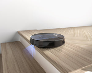 English Elm Geek Smart Slim Robot Vacuum with App Control Auto Charging and 1800pa Suction Power W100263726