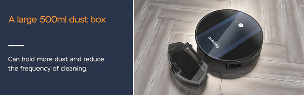 English Elm Geek Smart Slim Robot Vacuum with App Control Auto Charging and 1800pa Suction Power W100263726