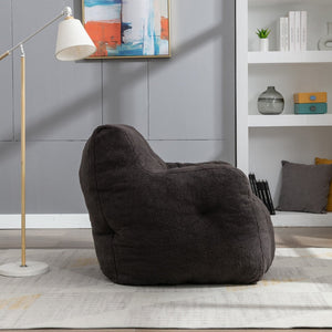 English Elm 010-soft Teddy Upholstered Bean Bag with Memory Foam Fill for Lounge Seating W52753862