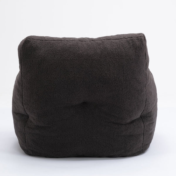 English Elm 010-soft Teddy Upholstered Bean Bag with Memory Foam Fill for Lounge Seating W52753862