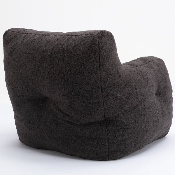 English Elm 010-soft Teddy Upholstered Bean Bag with Memory Foam Fill for Lounge Seating W52753862