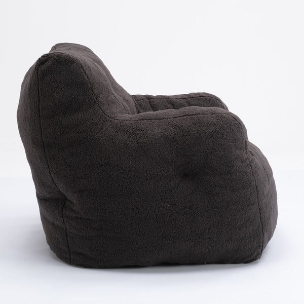 English Elm 010-soft Teddy Upholstered Bean Bag with Memory Foam Fill for Lounge Seating W52753862