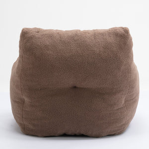 English Elm 010-soft Teddy Upholstered Bean Bag with Memory Foam Fill for Lounge Seating W52753861