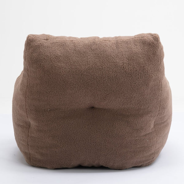 English Elm 010-soft Teddy Upholstered Bean Bag with Memory Foam Fill for Lounge Seating W52753861