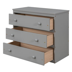 English Elm Low Full Loft Bed with Rolling Desk Storage Cabinet Kids Room Espresso Pine Gray LT000313AAE-1