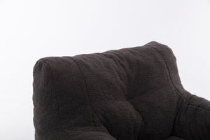 English Elm 010-soft Teddy Upholstered Bean Bag with Memory Foam Fill for Lounge Seating W52753862