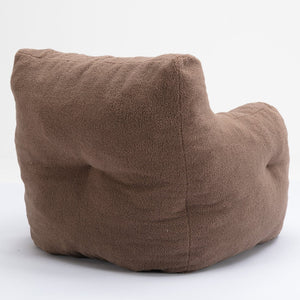 English Elm 010-soft Teddy Upholstered Bean Bag with Memory Foam Fill for Lounge Seating W52753861