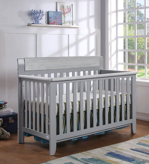 English Elm Hayes Convertible Crib with Two Tone Wood Frame for Modern Farmhouse Nursery B02263742