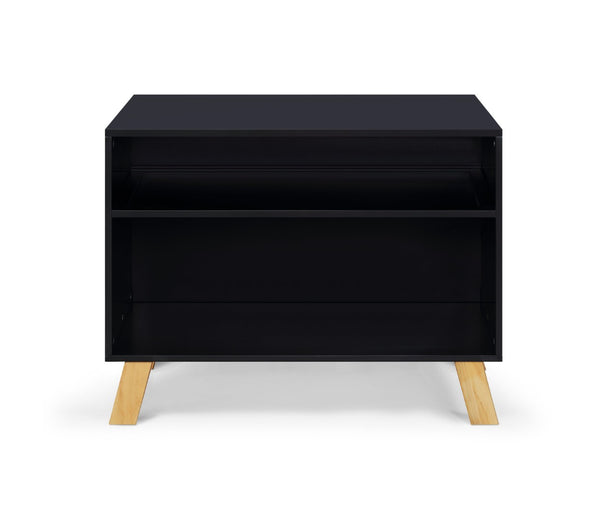 English Elm Livia Convertible Changing Table with Removable Tray Modern Nursery Storage Furniture Black B02263766