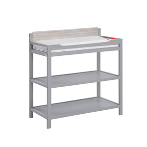 English Elm Hayes Nursery Changing Table Open Storage Two Tone Wood Finish Modern Farmhouse Gray B02263745