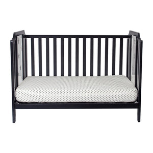 English Elm Celeste Convertible Crib with Star Etched Acrylic Panels for a Modern Nursery Black B02263633