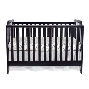 English Elm Celeste Convertible Crib with Star Etched Acrylic Panels for a Modern Nursery Black B02263633