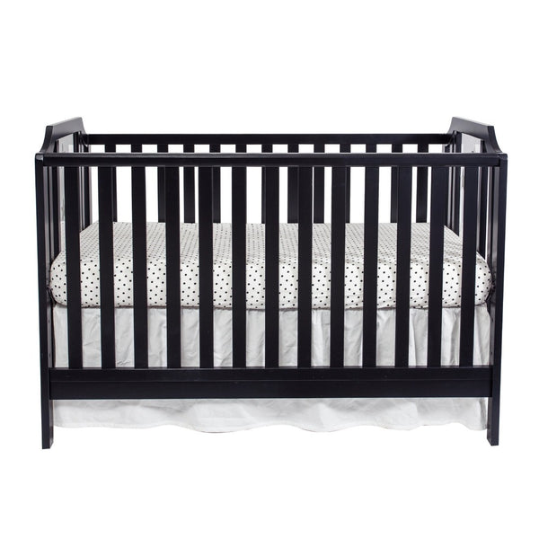 English Elm Celeste Convertible Crib with Star Etched Acrylic Panels for a Modern Nursery Black B02263633