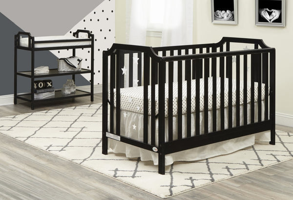 English Elm Celeste Nursery Changing Table Matte Finish Modern Ergonomic Design Compact Footprint Black B02263637