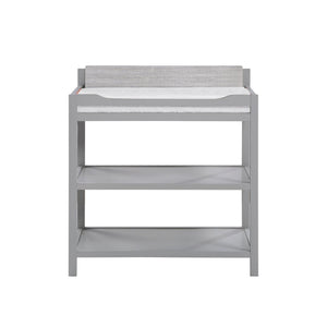 English Elm Hayes Nursery Changing Table Open Storage Two Tone Wood Finish Modern Farmhouse Gray B02263745