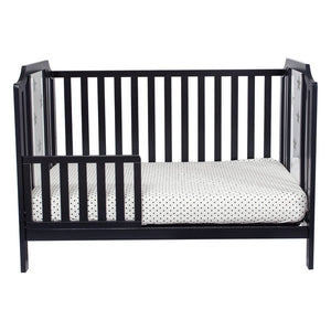 English Elm Celeste Convertible Crib with Star Etched Acrylic Panels for a Modern Nursery Black B02263633