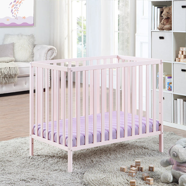 English Elm Palmer Convertible Mini Crib with Mattress Pad Compact Nursery Infant Sleep B02263771