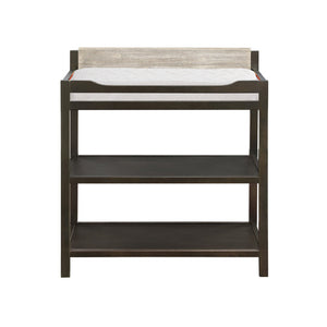 English Elm Hayes Nursery Changing Table Open Storage Two Tone Wood Finish Modern Farmhouse Coffee B02263744
