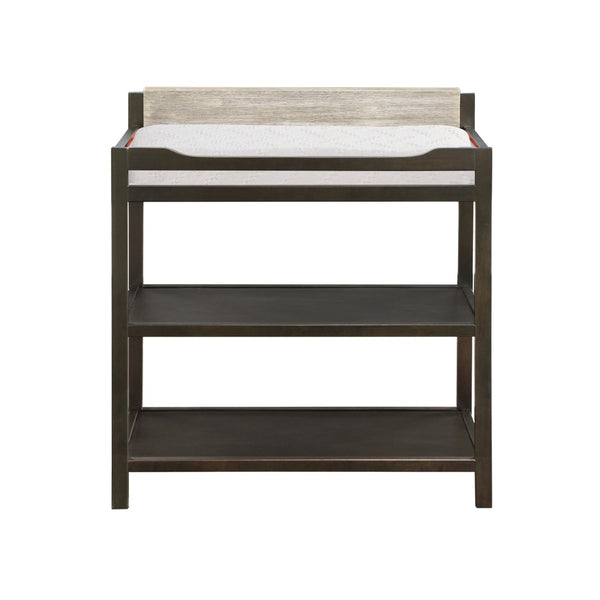 English Elm Hayes Nursery Changing Table Open Storage Two Tone Wood Finish Modern Farmhouse Coffee B02263744