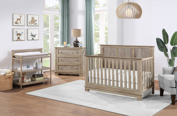 English Elm Grayson Convertible Crib with Alpine Inspired Design Grows From Infant to Full Bed Green B02263753